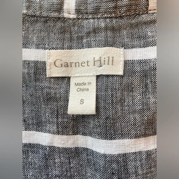 Garnet Hill Linen Tunic Swim Coverup Top Shirt Dress Sz S - Picture 2 of 3